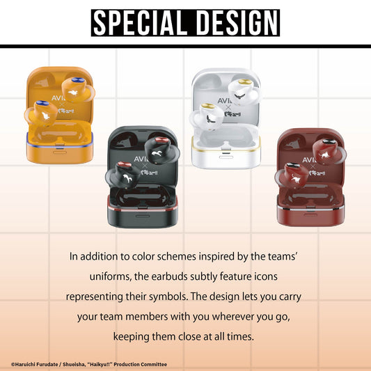 【Pre-order】AVIOT TE-Q3-HK Haikyu!! Collaboration Wireless Earbuds | Shipping in early-December