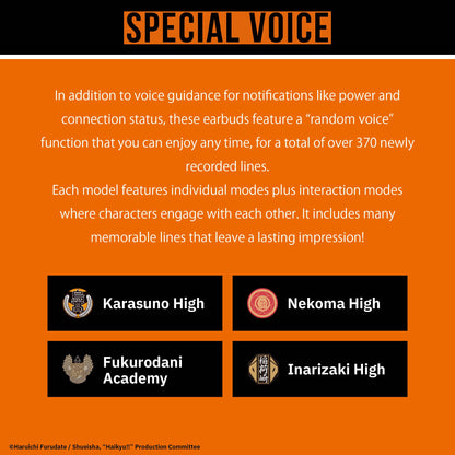 【Pre-order】AVIOT TE-Q3-HK Haikyu!! Collaboration Wireless Earbuds | Shipping in early-December