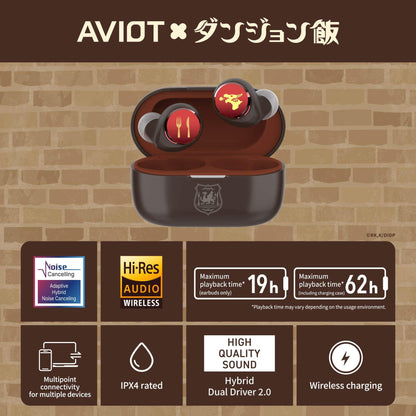 【Pre-order】AVIOT TE-V1R-DJM Delicious in Dungeon Collaboration Wireless Earbuds | Shipping from late November 2026 onwards