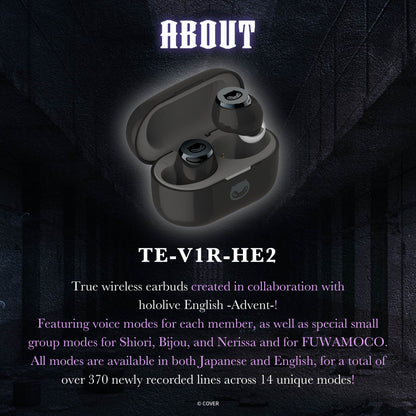 【Pre-order】AVIOT TE-V1R-HE2 hololive English -Advent- Collaboration Wireless Earbuds | Shipping in late November