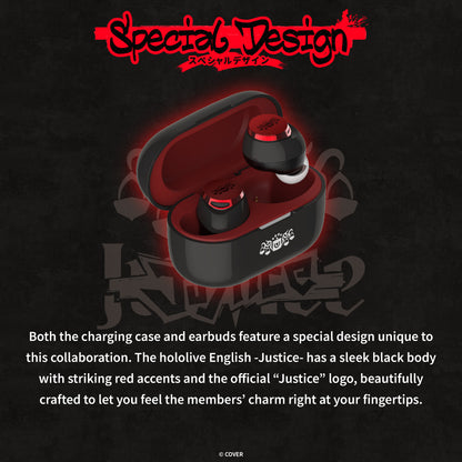 【Pre-order】TE-V1R-HE4 hololive English -Justice- Collaboration Wireless Earbuds | Shipping from late November 2026 onwards
