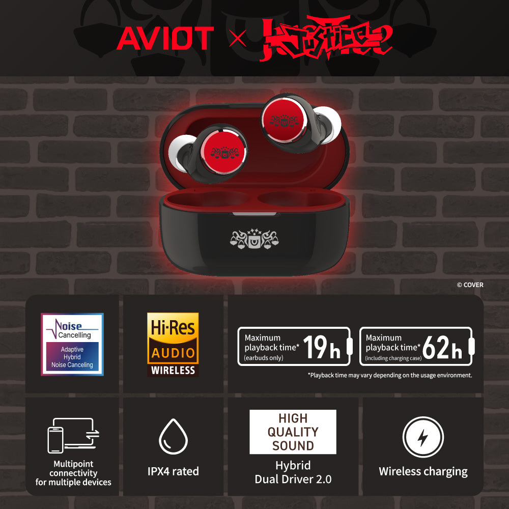 【Pre-order】TE-V1R-HE4 hololive English -Justice- Collaboration Wireless Earbuds | Shipping from late November 2026 onwards
