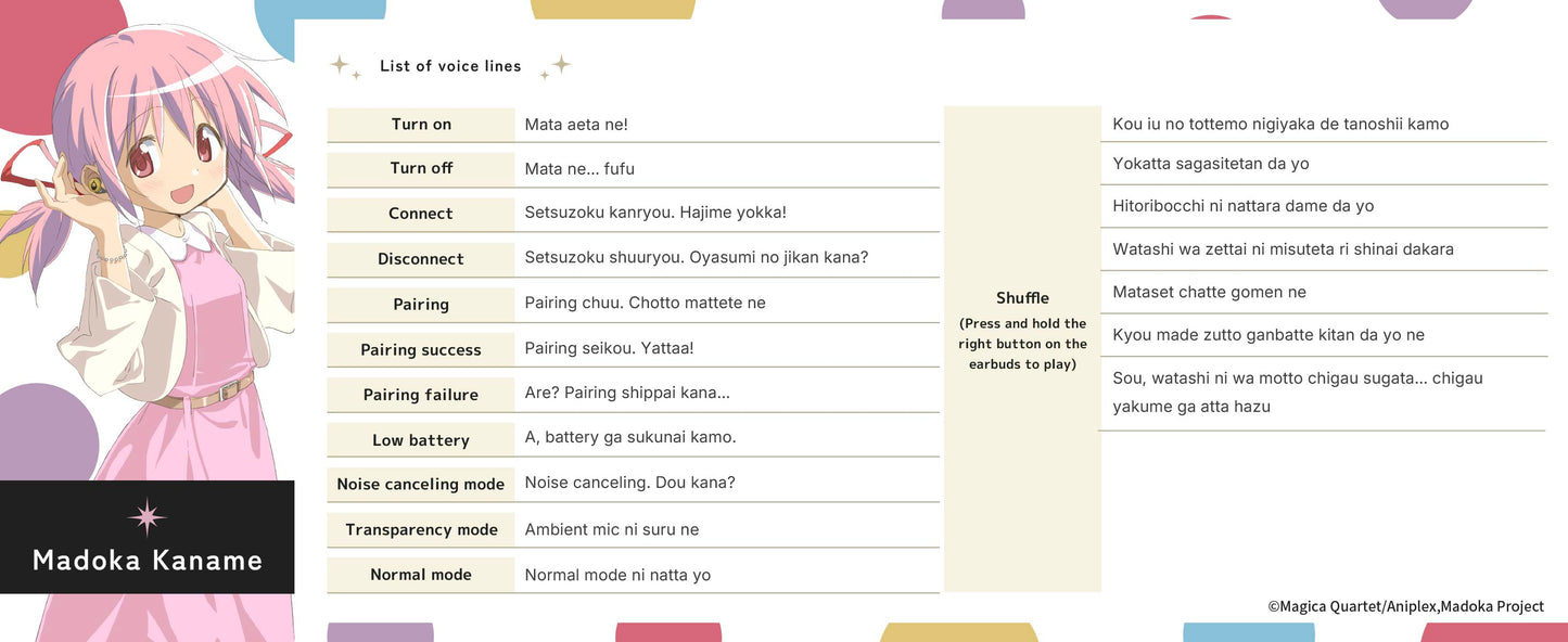 【Pre-order】AVIOT TE-V1R-MMM Madoka Magica Collaboration Wireless Earbuds | Shipping in late-February