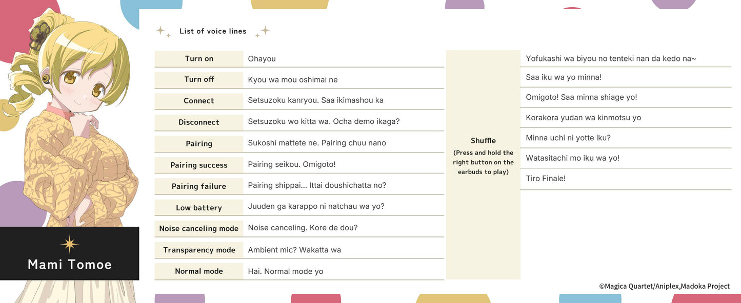 【Pre-order】AVIOT TE-V1R-MMM Madoka Magica Collaboration Wireless Earbuds | Shipping in late-February