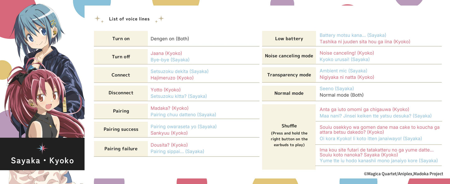 【Pre-order】AVIOT TE-V1R-MMM Madoka Magica Collaboration Wireless Earbuds | Shipping in late-February