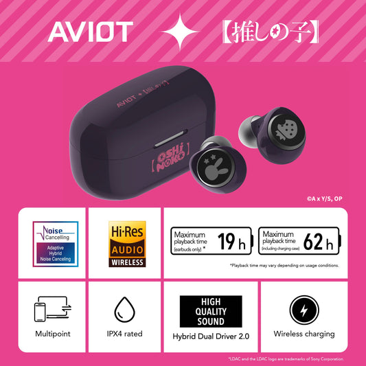 【Pre-order】AVIOT TE-V1R-ONK 【OSHI NO KO】 Collaboration Wireless Earbuds | Shipping in early-December