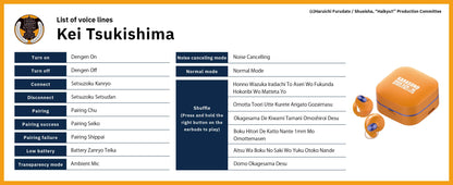 【Pre-order】AVIOT TE-Q3-HK Haikyu!! Collaboration Wireless Earbuds | Shipping in early-December